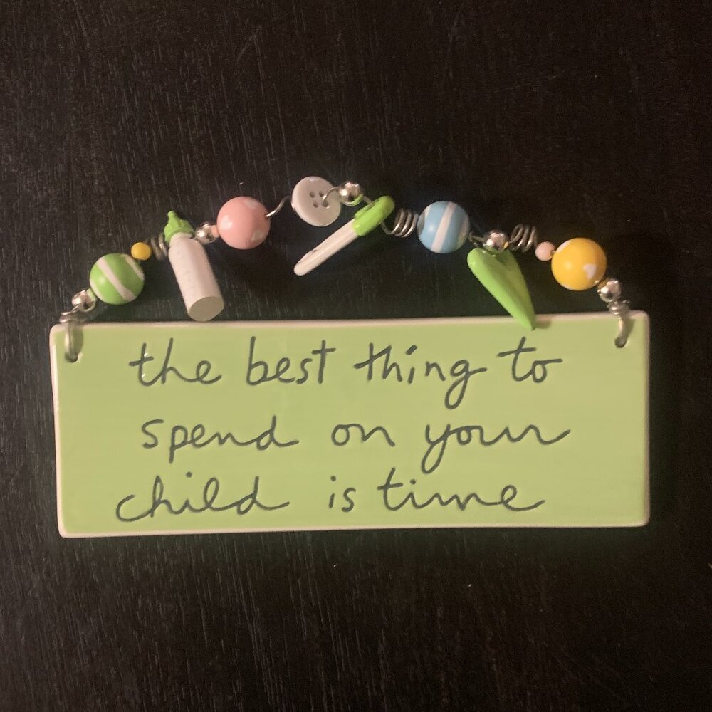 Dept 56 Sandra Magsamen Wall Decor Ceramic Plaque Mom Quote Baby Shower